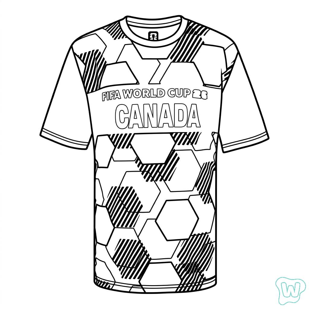 niños Selección de Canadá Mundial 2026 páginas para colorear