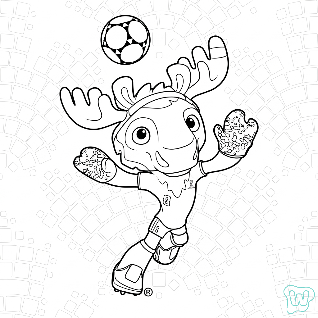 felices páginas para colorear Selección de Canadá Mundial 2026