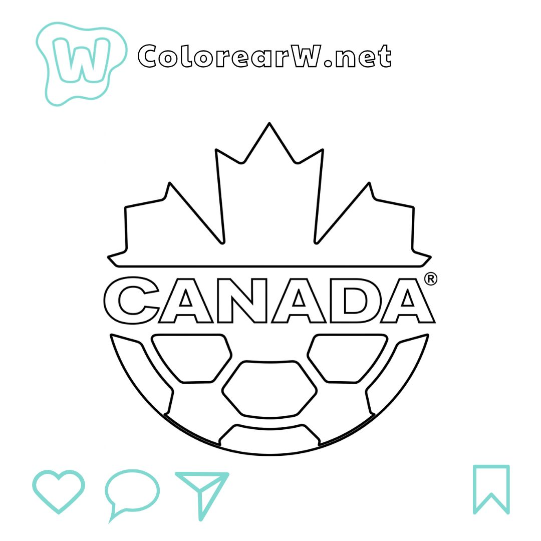 Selección de Canadá Mundial 2026 para colorear (PDF para imprimir gratis) thumbnail