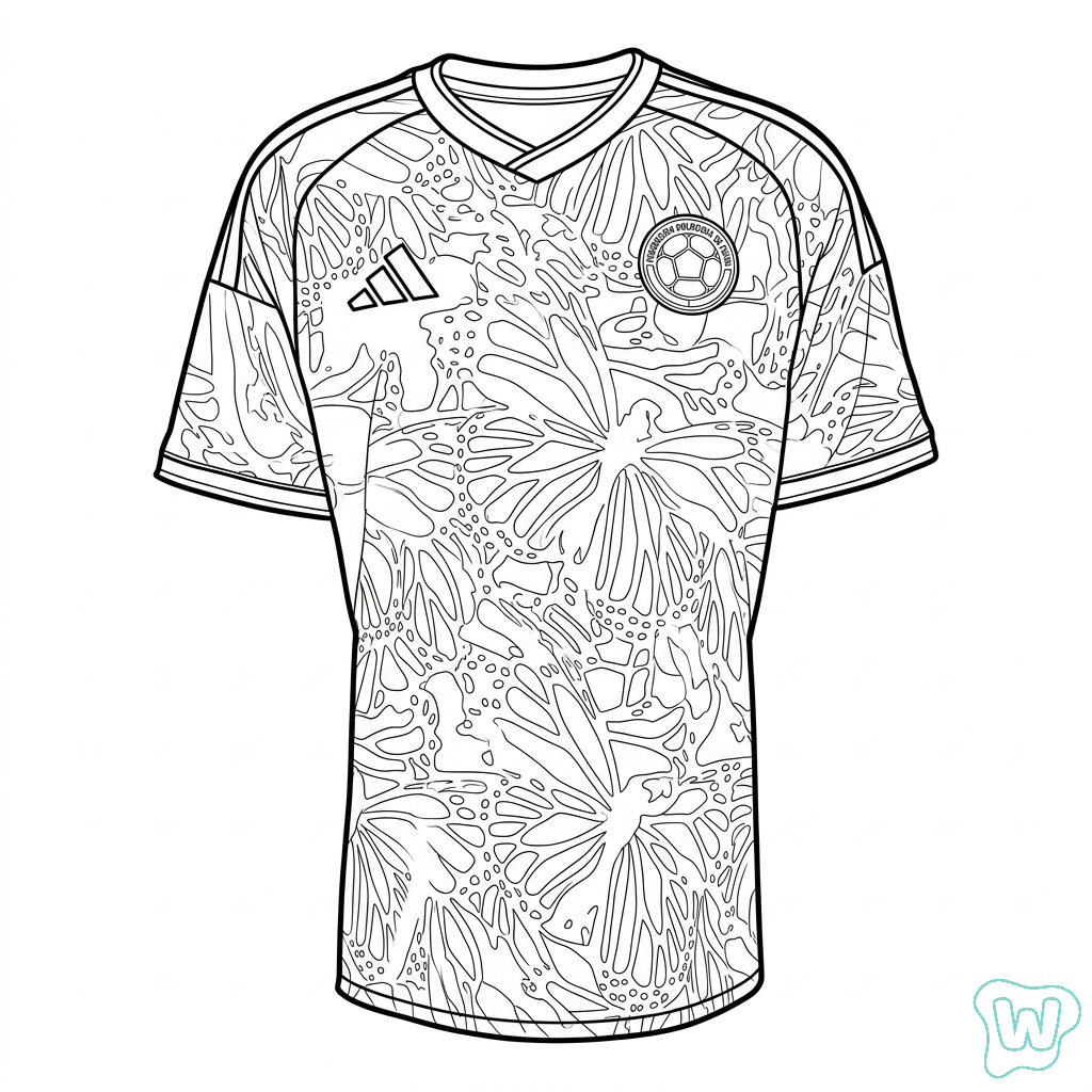 páginas para colorear para Selección de Colombia Mundial 2026