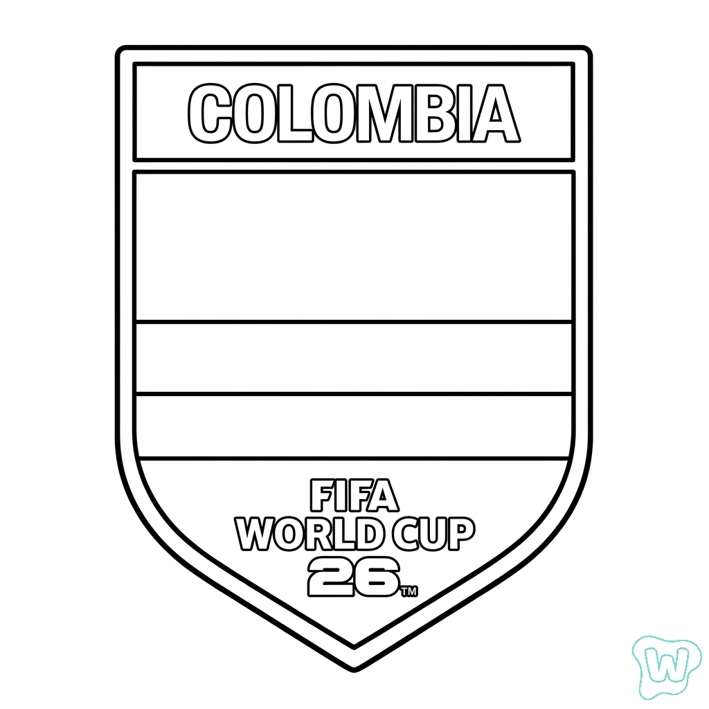 Selección de Colombia Mundial 2026 páginas para colorear para adultos pdf