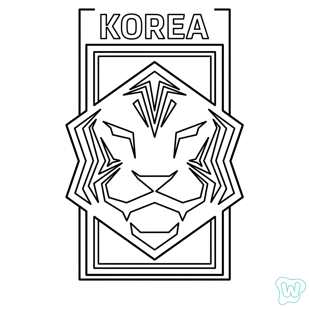 Selección de Corea del Sur Mundial 2026 PDF para imprimir gratis
