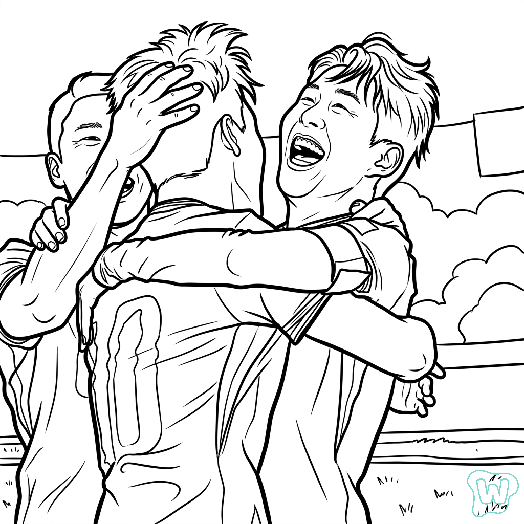 Selección de Corea del Sur Mundial 2026 para colorear y Imprimir PDF