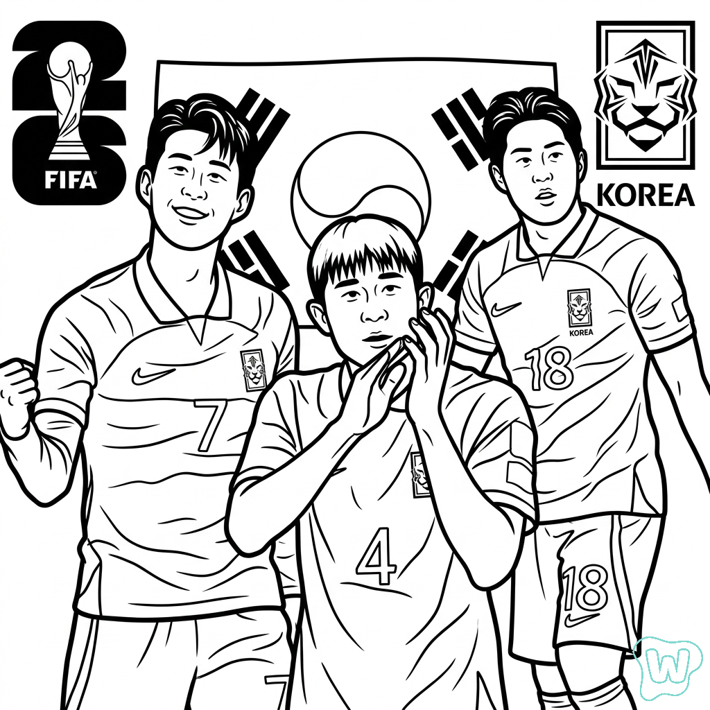 dibujos para colorear grinch Selección de Corea del Sur Mundial 2026