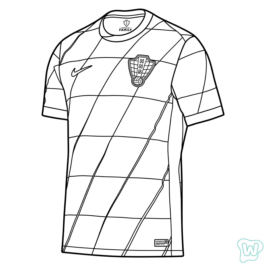 felices páginas para colorear Selección de Croacia Mundial 2026