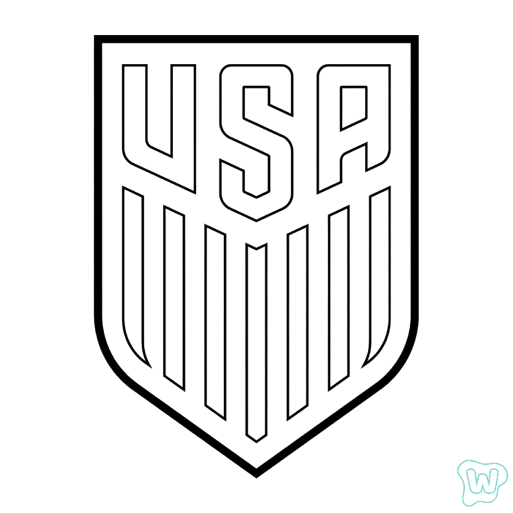 páginas para colorear imprimibles Selección de Estados Unidos Mundial 2026