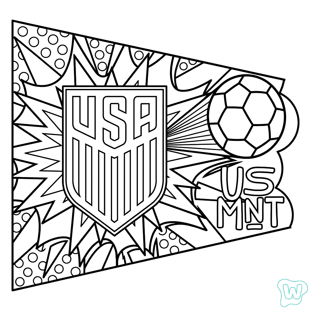 Selección de Estados Unidos Mundial 2026 páginas para colorear pdf