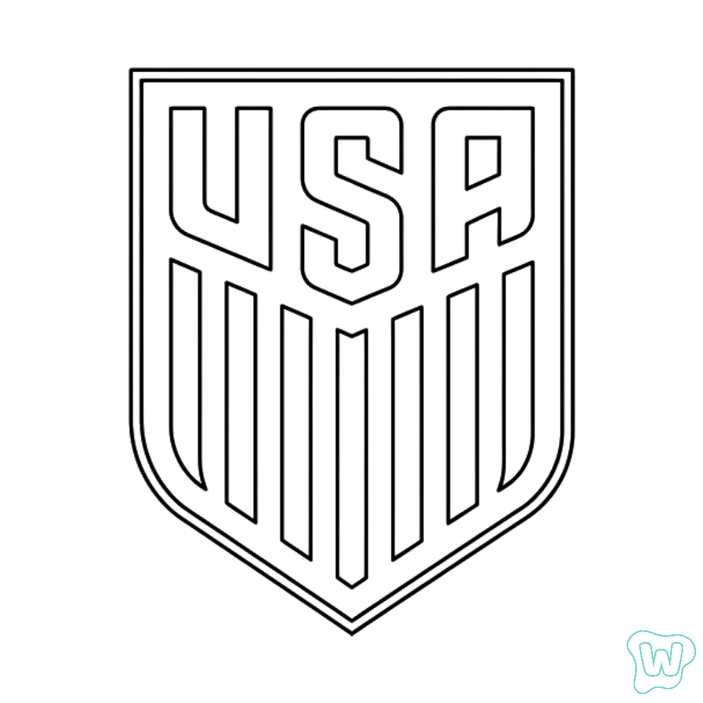 Selección de Estados Unidos Mundial 2026 colorear y Imprimir PDF