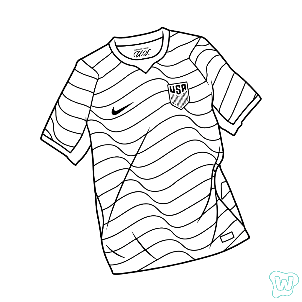 colorear y Imprimir PDF Selección de Estados Unidos Mundial 2026