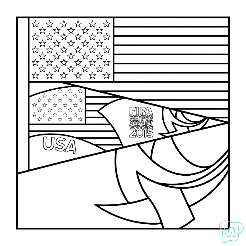 páginas para colorear Selección de Estados Unidos Mundial 2026 gratis