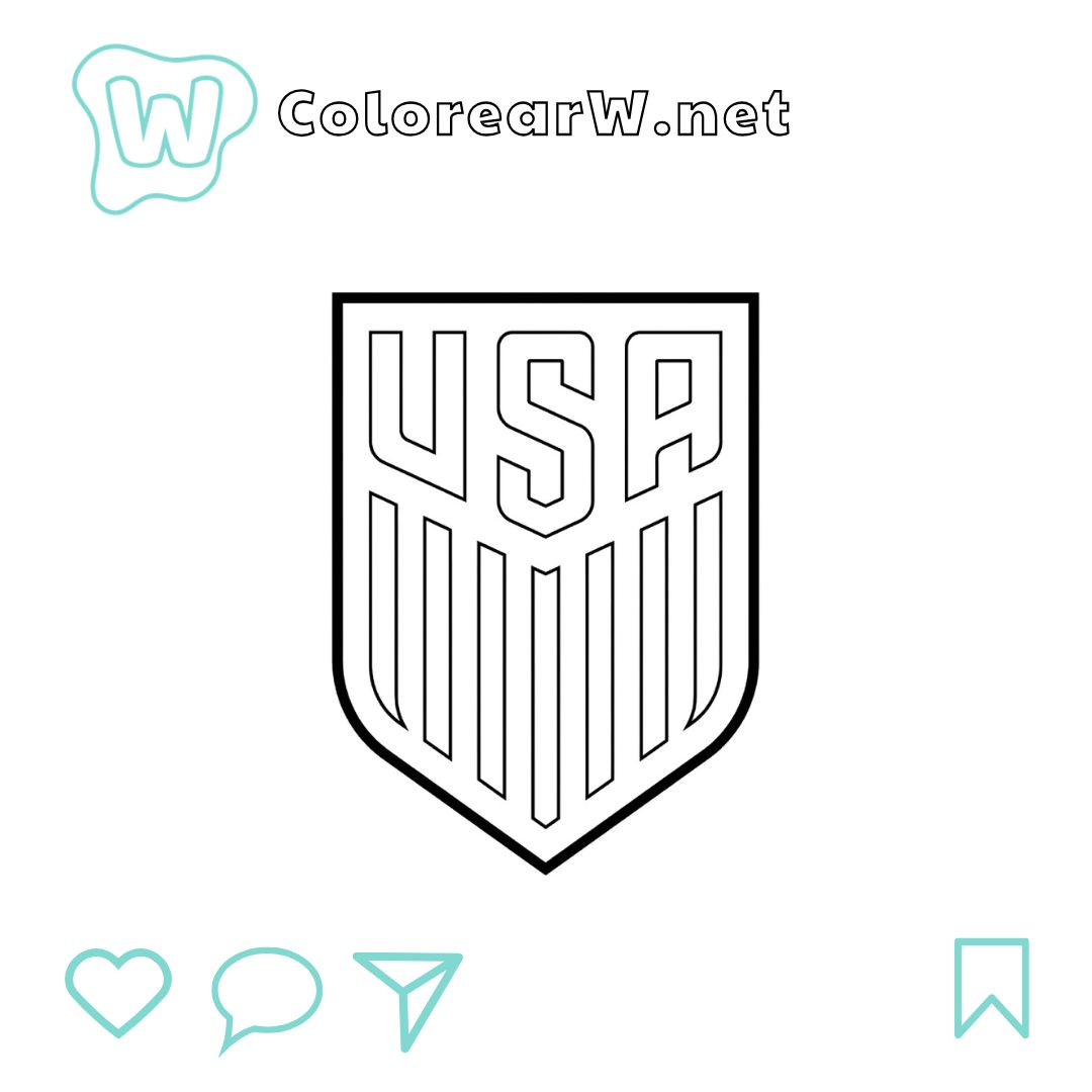 Selección de Estados Unidos Mundial 2026 para colorear (PDF para imprimir gratis) thumbnail