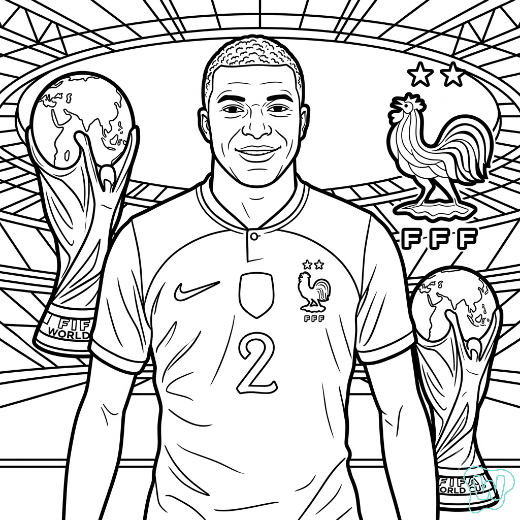 Selección de Francia Mundial 2026 para colorear gratis