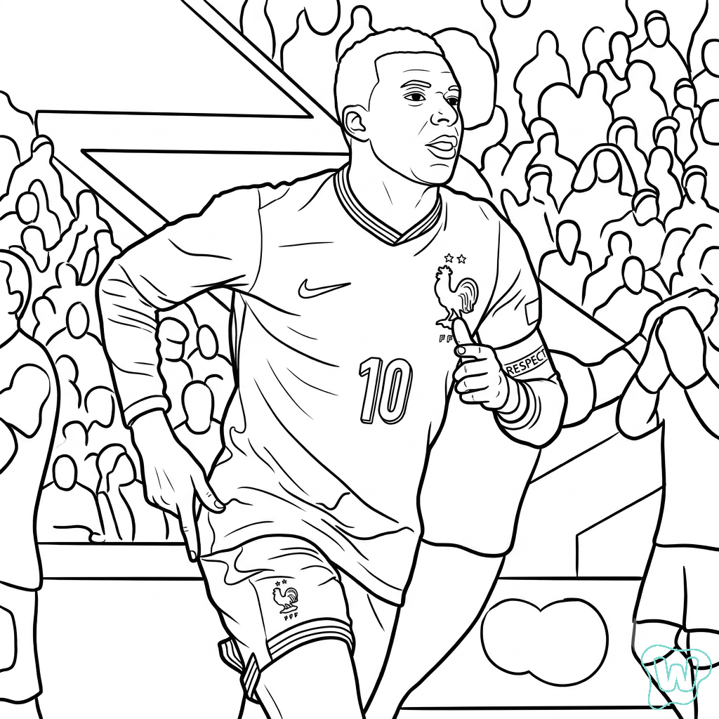 Selección de Francia Mundial 2026 dibujos para colorear y Imprimir PDF gratis