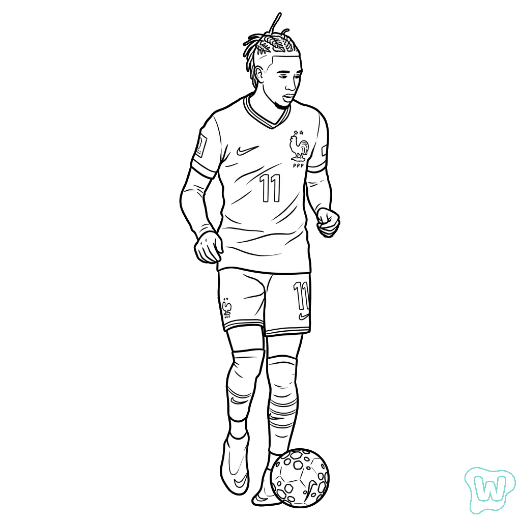 dibujos para colorear Selección de Francia Mundial 2026