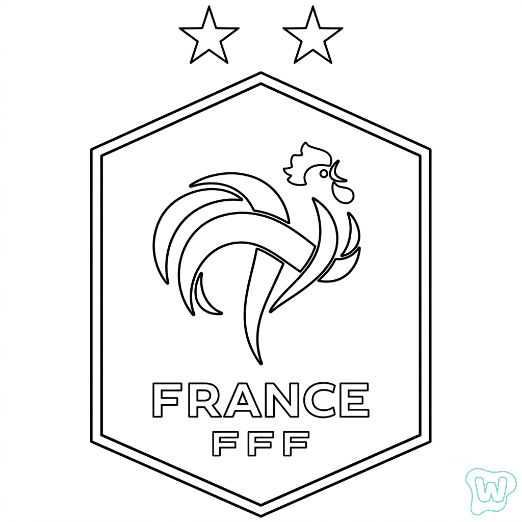 Selección de Francia Mundial 2026 páginas para colorear