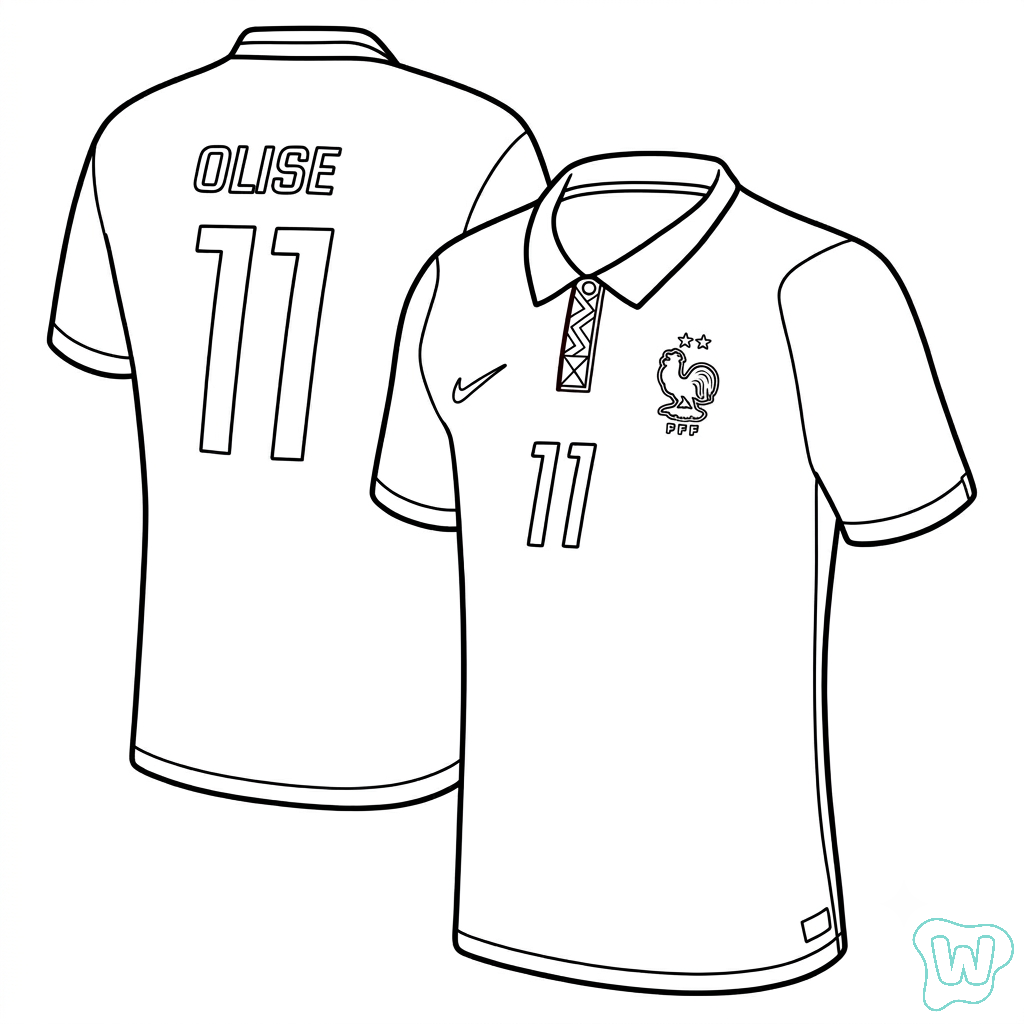 dibujos para colorear grinch Selección de Francia Mundial 2026