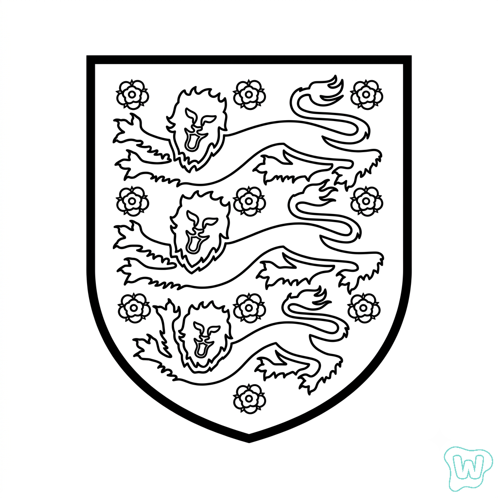 Selección de Inglaterra Mundial 2026 páginas para colorear para adultos pdf