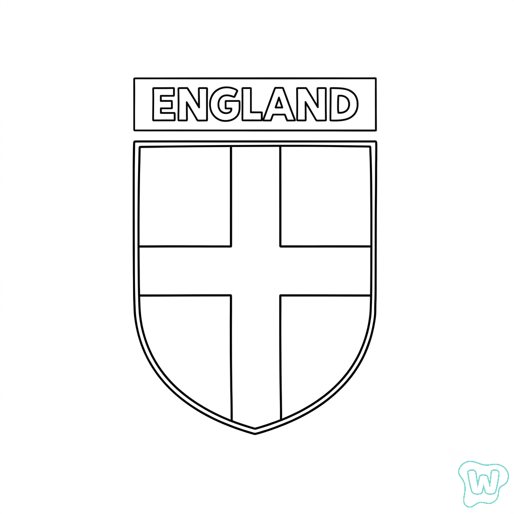 Selección de Inglaterra Mundial 2026 dibujos para colorear
