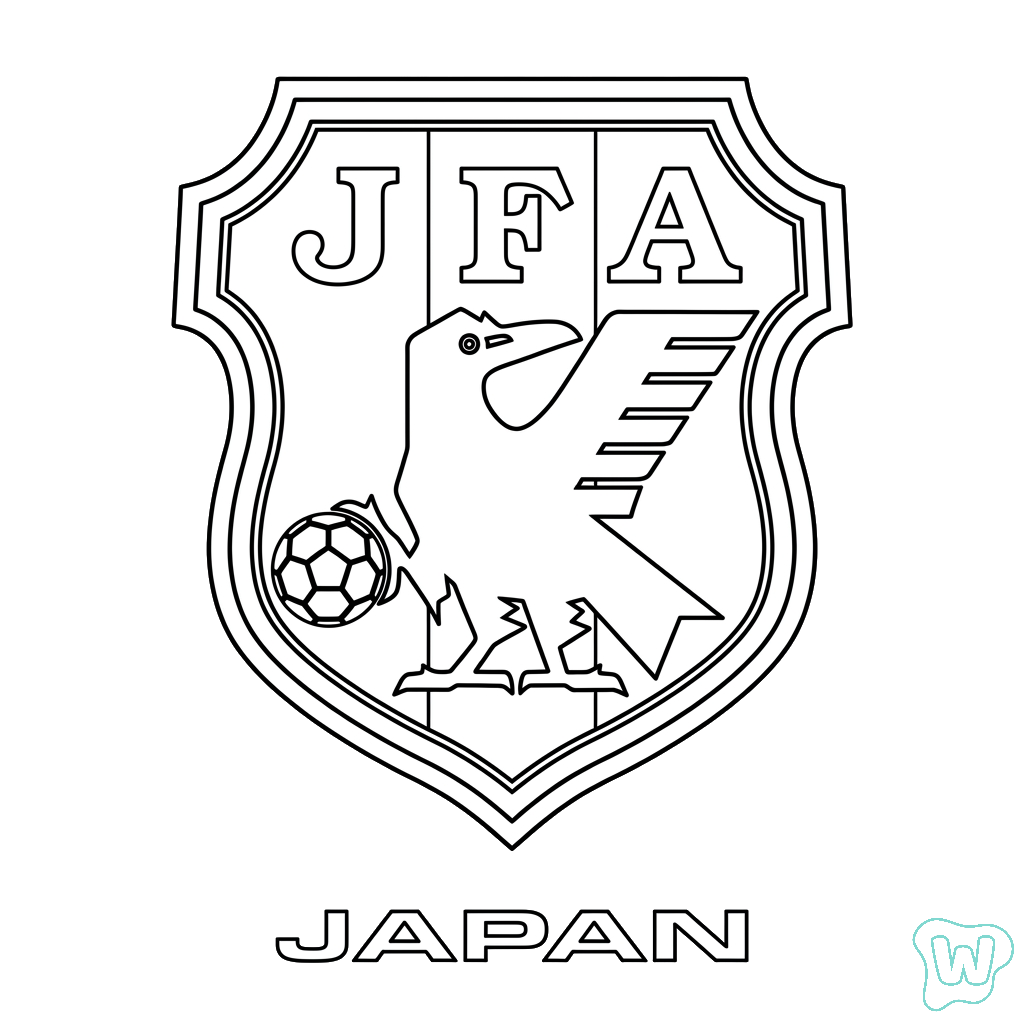 páginas para colorear detalladas de Selección de Japón Mundial 2026 para adultos
