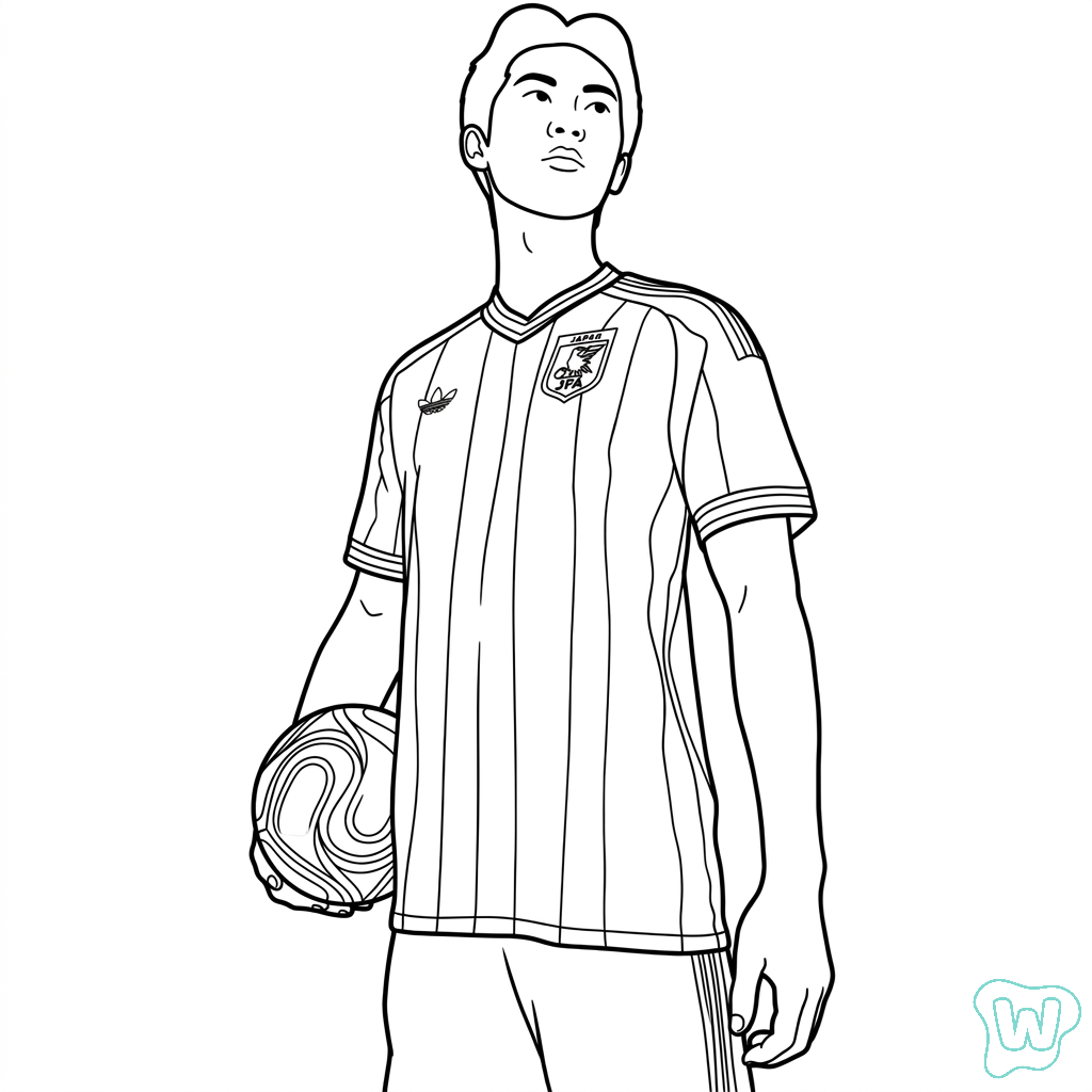 para colorear Selección de Japón Mundial 2026