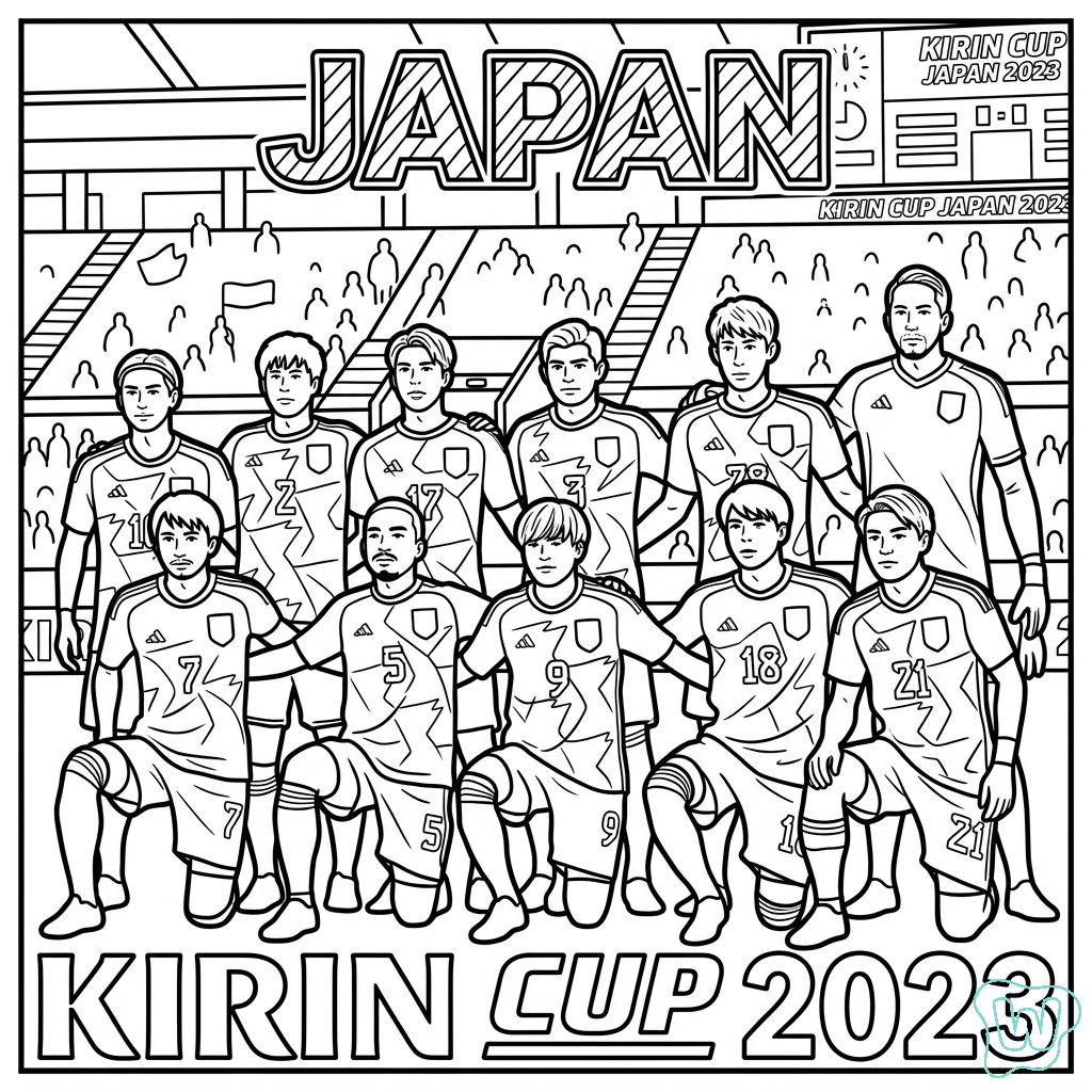 lindas páginas para colorear Selección de Japón Mundial 2026