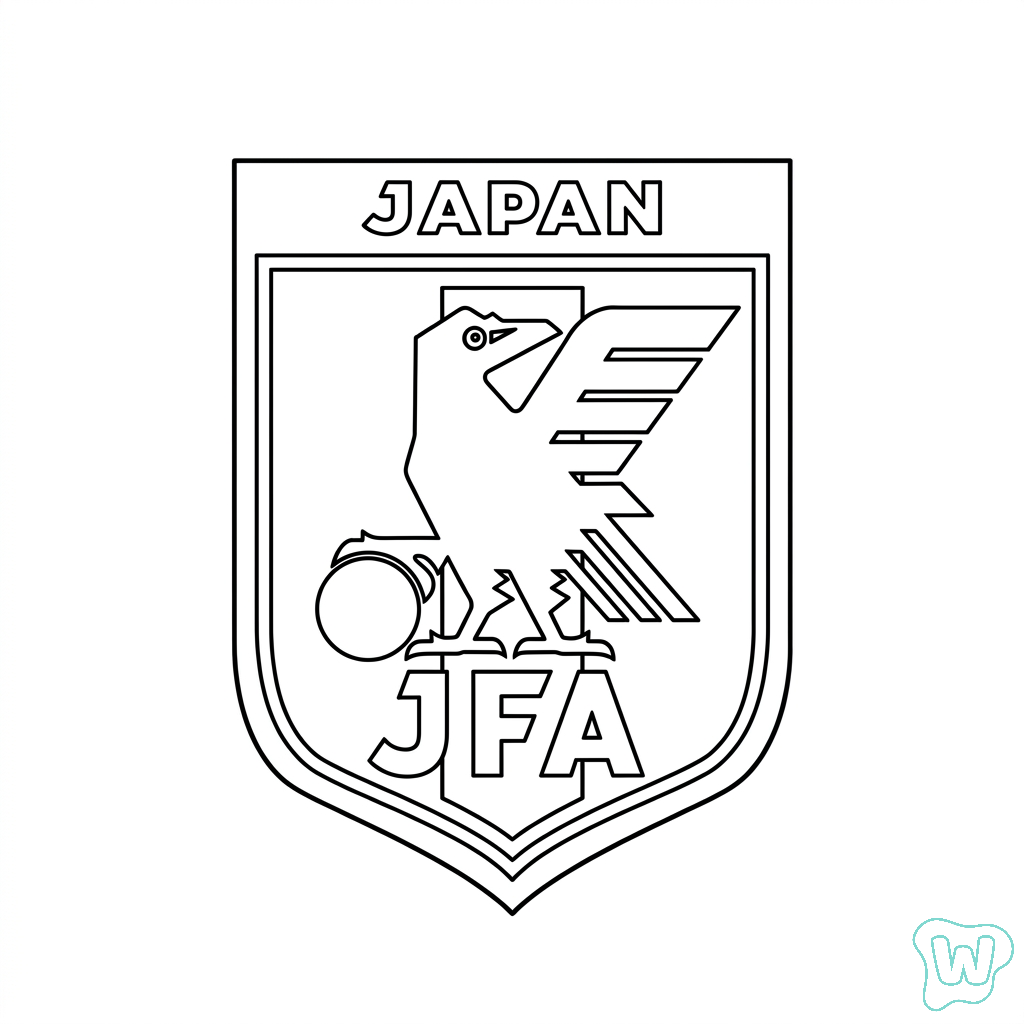 páginas para colorear gratis Selección de Japón Mundial 2026 pdf