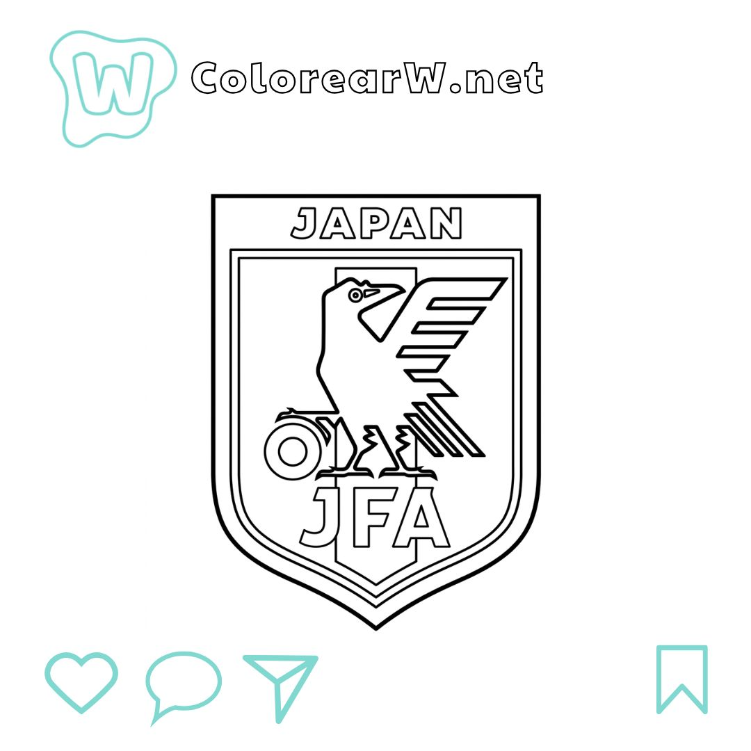 Selección de Japón Mundial 2026 para colorear (PDF para imprimir gratis) thumbnail
