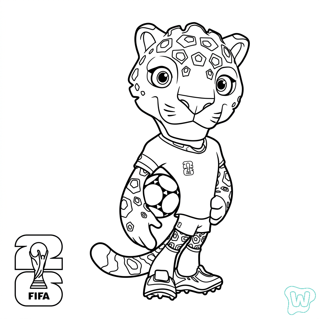 páginas para colorear de preescolar Selección de México Mundial 2026