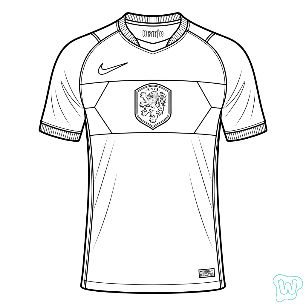 PDF gratis Selección de Países Bajos Mundial 2026 para Colorear