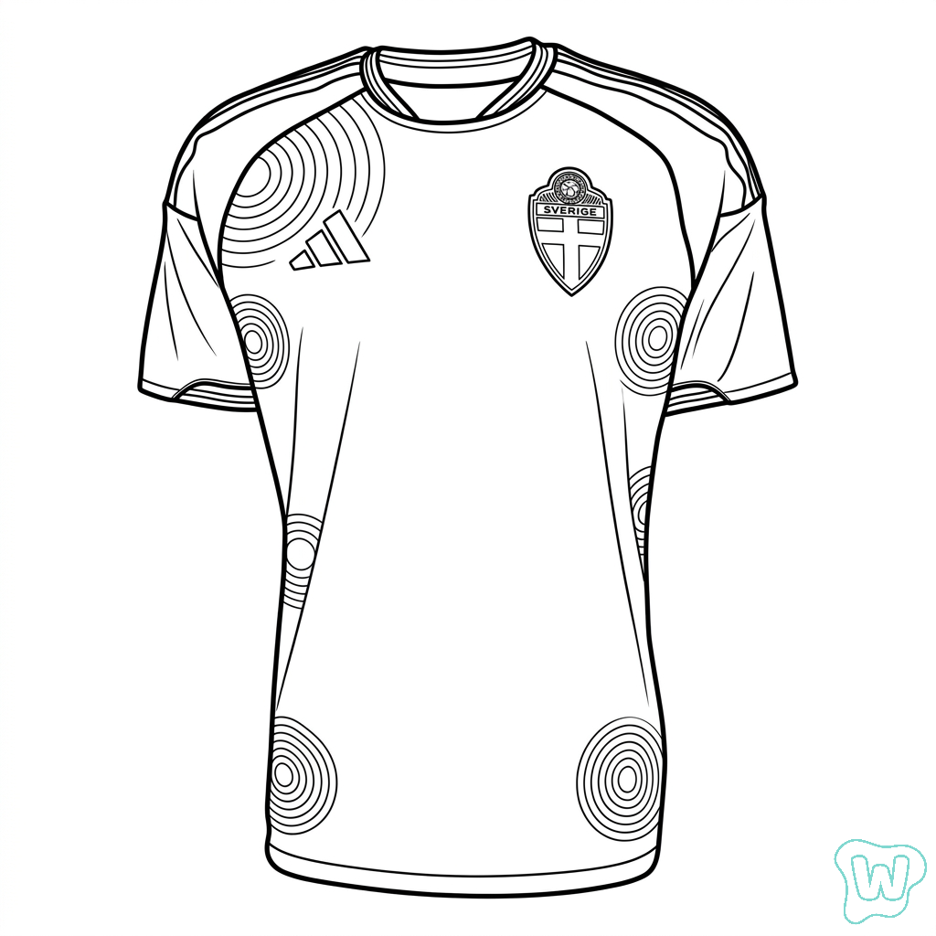 Selección de Suecia Mundial 2026 páginas para colorear 1
