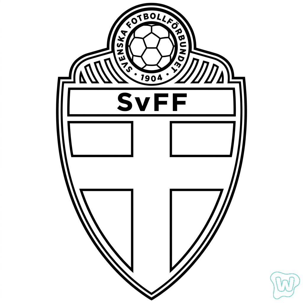 Selección de Suecia Mundial 2026 páginas para colorear