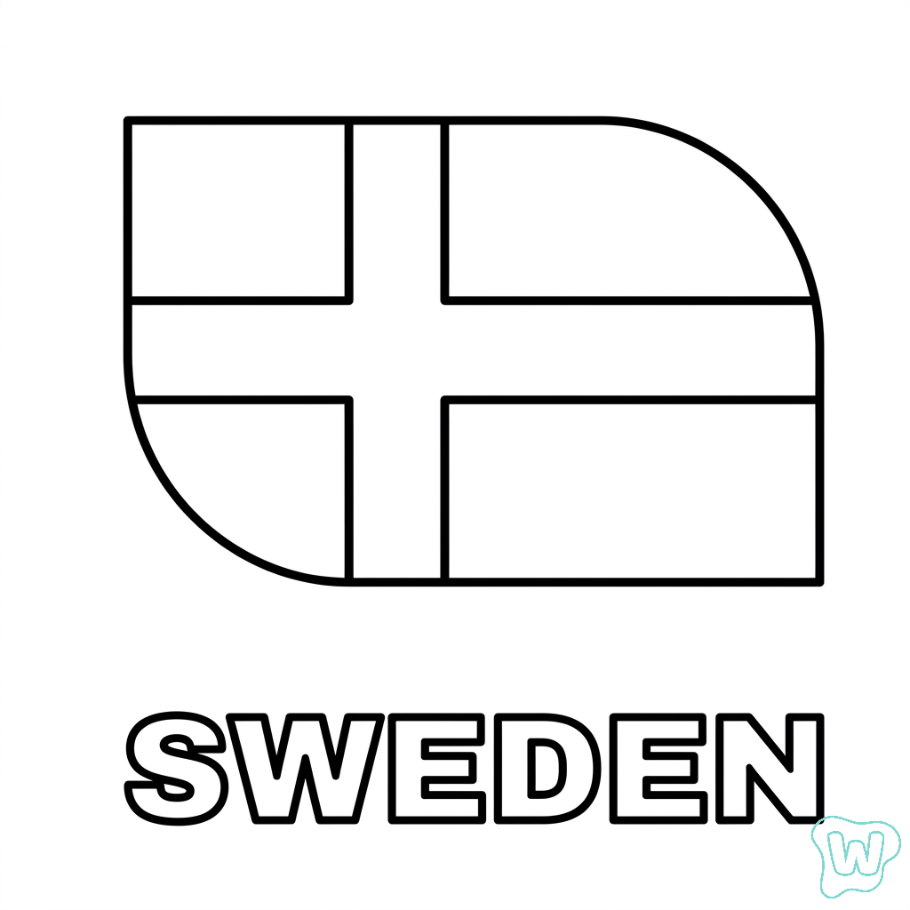 Selección de Suecia Mundial 2026 dibujos para colorear