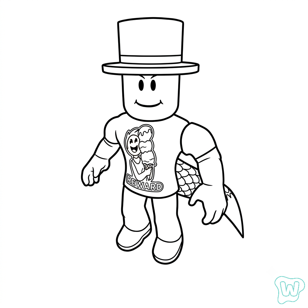 páginas para colorear de árboles Alexnewtron Roblox gratis