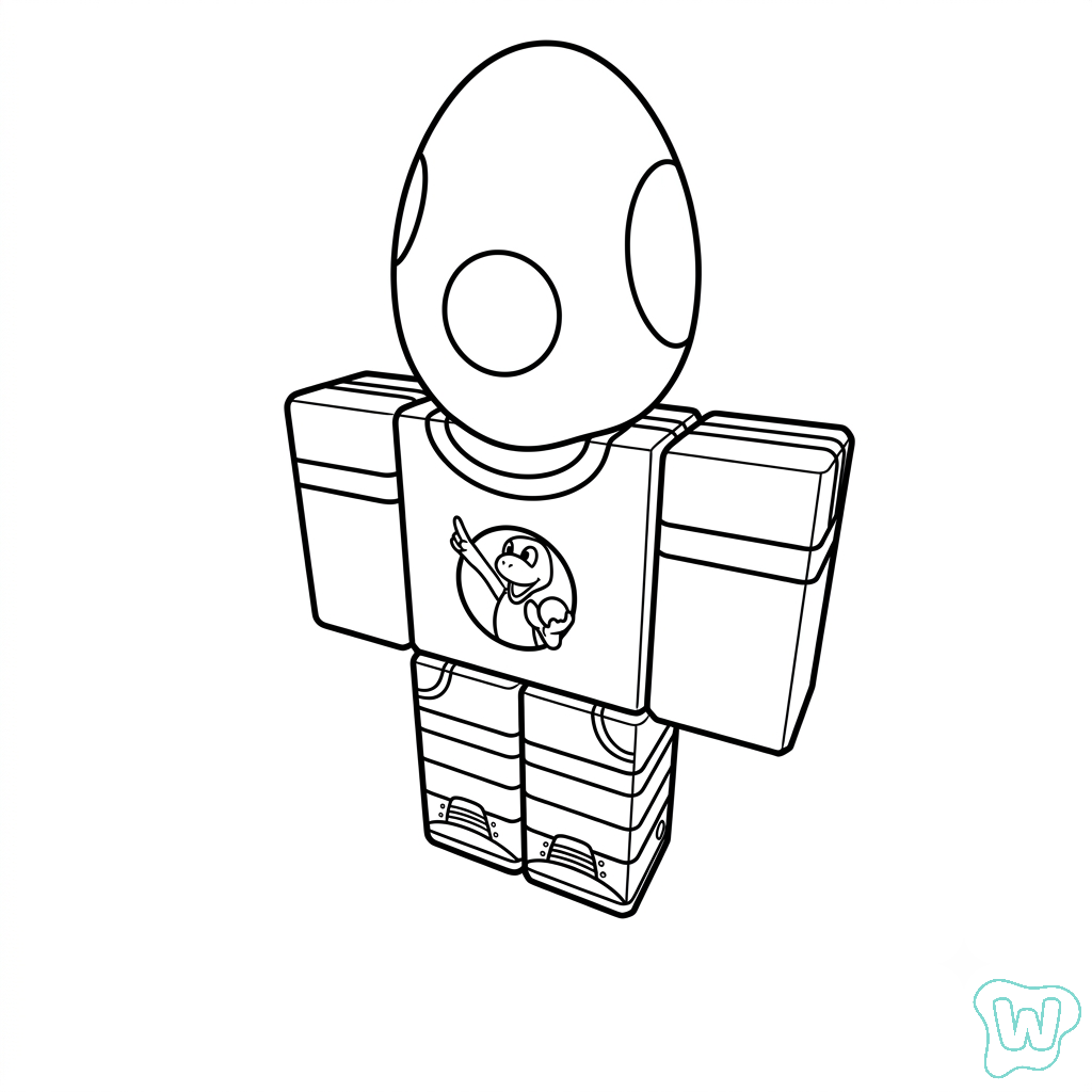 páginas para colorear gratis Alexnewtron Roblox para niños