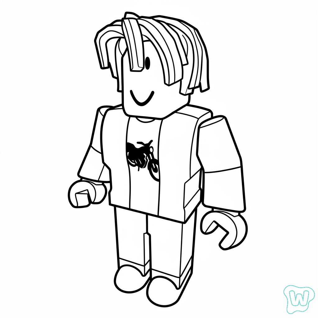 Bacon Hair Roblox páginas para colorear para imprimir gratis