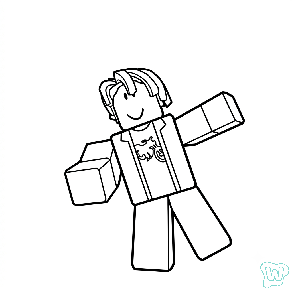 Bacon Hair Roblox dibujos para colorear  y Imprimir PDF gratis