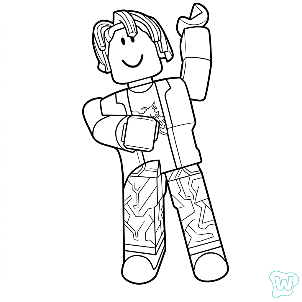 para colorear Bacon Hair Roblox