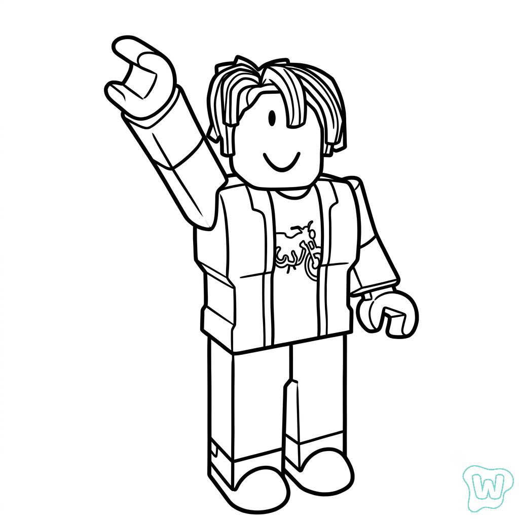 Bacon Hair Roblox páginas para colorear imprimibles