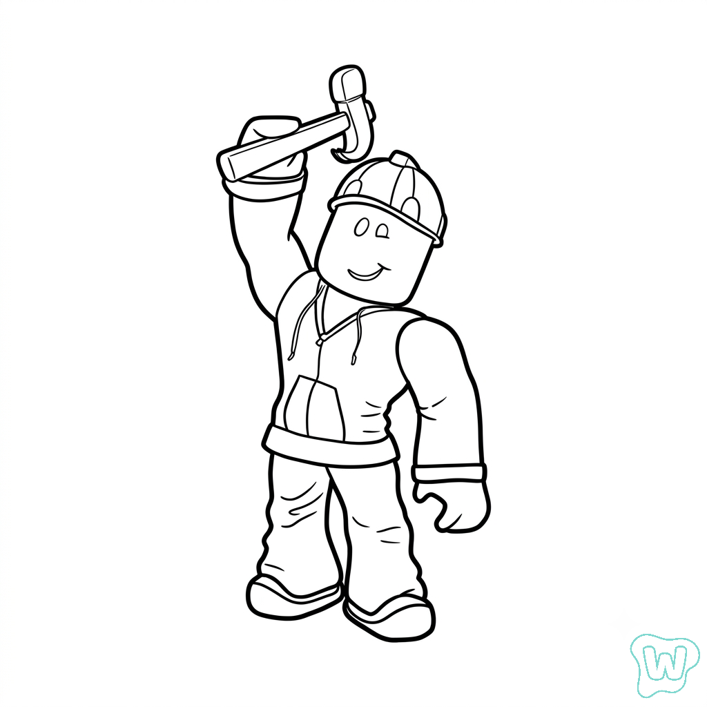 Builderman Roblox adornos para colorear