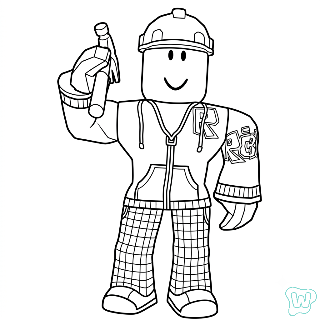 Builderman Roblox para colorear