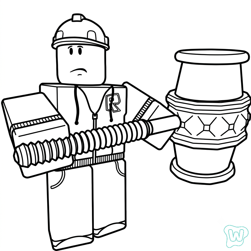 páginas para colorear Builderman Roblox