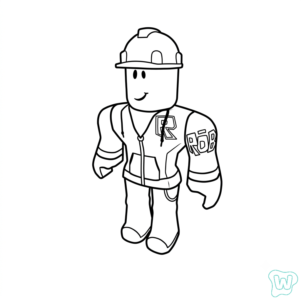 Builderman Roblox dibujos para colorear