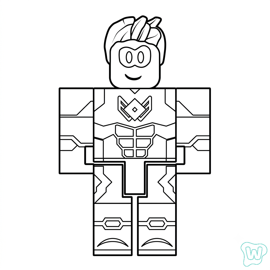 páginas para colorear Captain Roblox