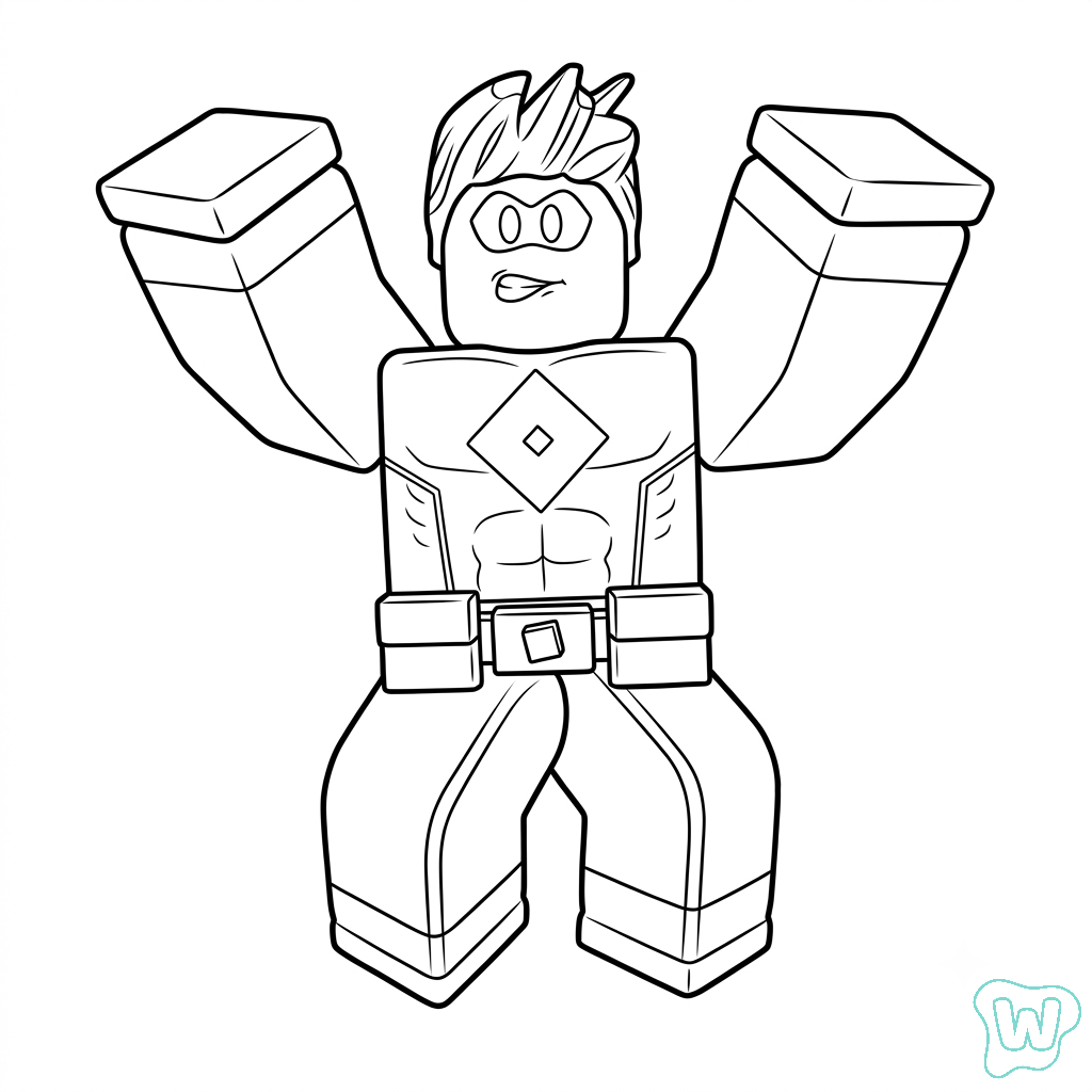 Captain Roblox páginas para colorear gratis