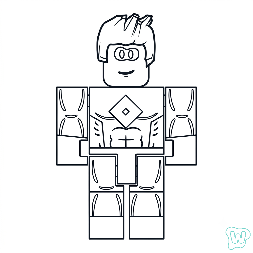 divertidas páginas para colorear Captain Roblox