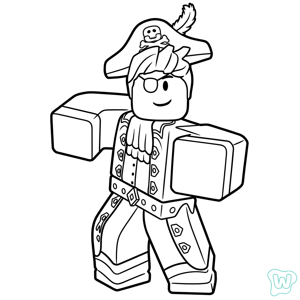 Captain Roblox páginas para colorear para imprimir gratis
