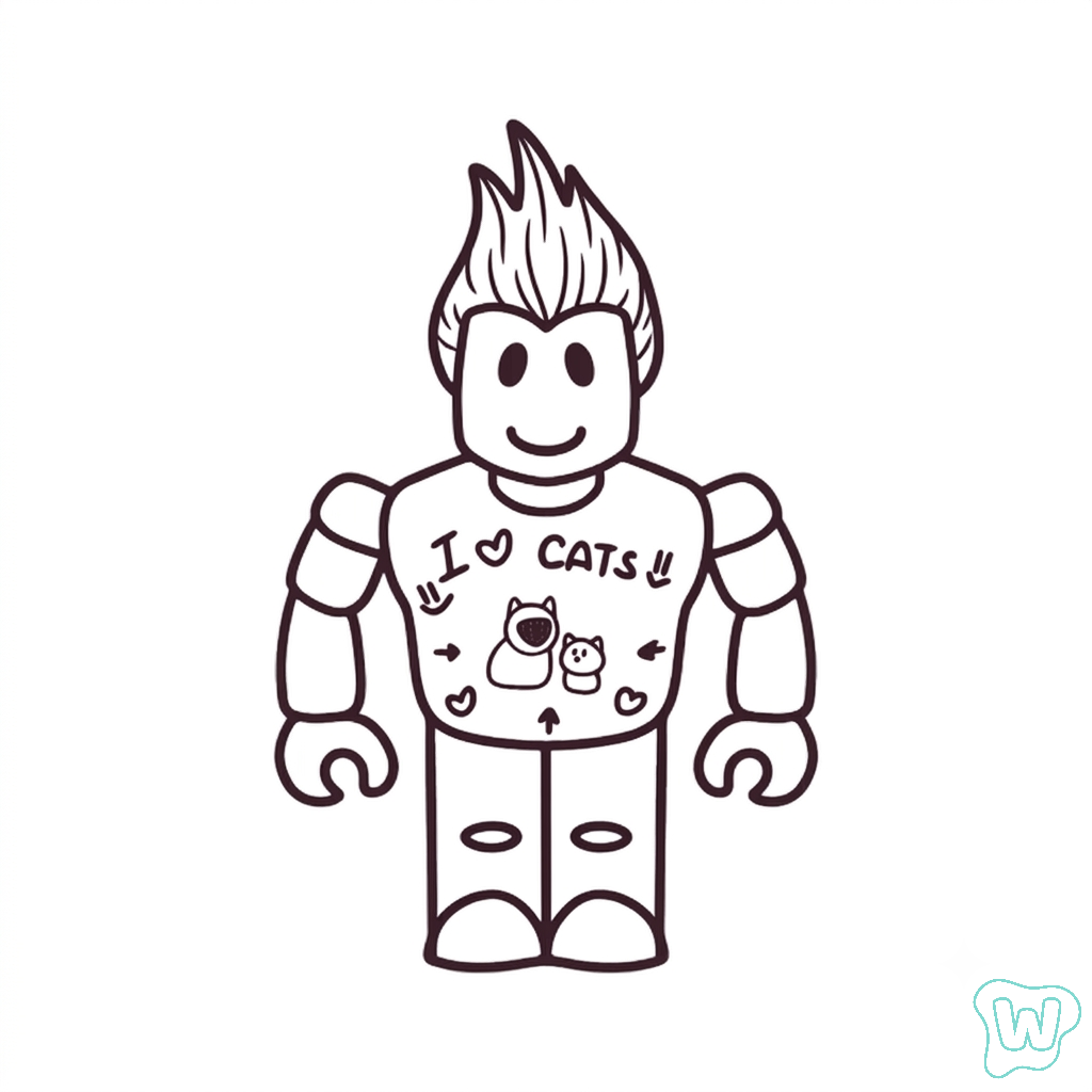 Denis Roblox dibujos para colorear  y Imprimir PDF gratis