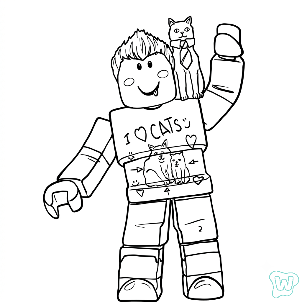 divertidas páginas para colorear Denis Roblox