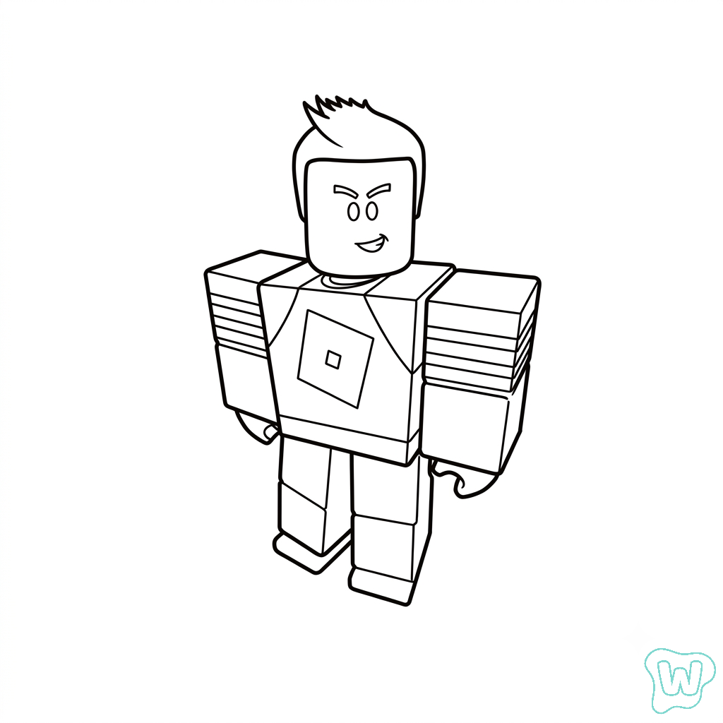 Denis Roblox dibujos para colorear  y Imprimir PDF gratis 1
