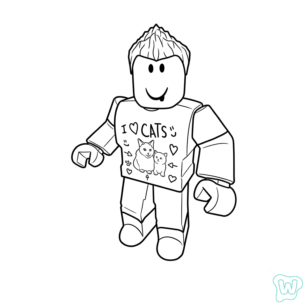 páginas para colorear detalladas de Denis Roblox